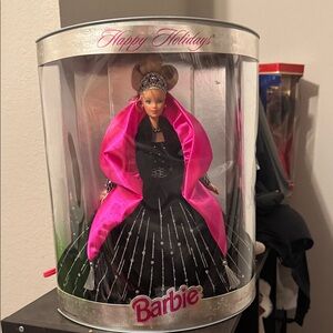 Barbie Holiday Doll in Black and Pink Ensemble